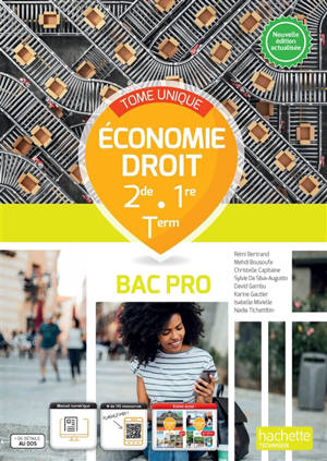 Economie, droit 2de, 1re, terminale bac pro : tome unique