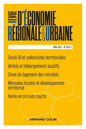 Revue d'économie régionale et urbaine, n° 2 (2023). Varia