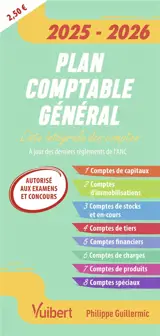 Plan comptable général 2025-2026 : liste intégrale des comptes