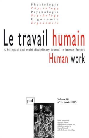 Travail humain (Le), n° 1 (2025)