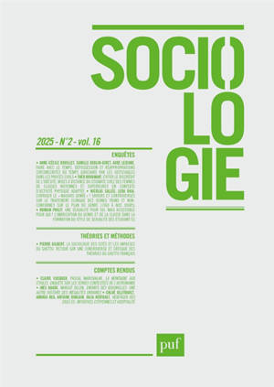 Sociologie, n° 2 (2025)