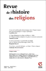 Revue de l'histoire des religions, n° 2 (2025)