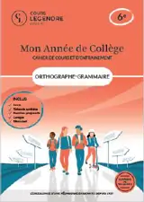 Mon année de collège : orthographe, grammaire 6e : cahier de cours et d'entraînement