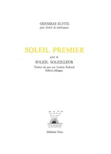 Soleil premier. Soleil soleilleur