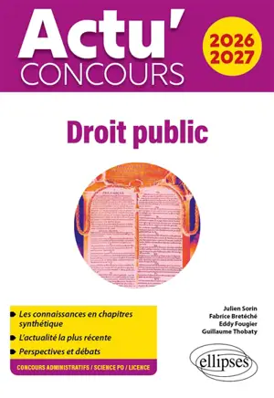 Droit public 2026-2027 : concours administratifs, Sciences Po, licence