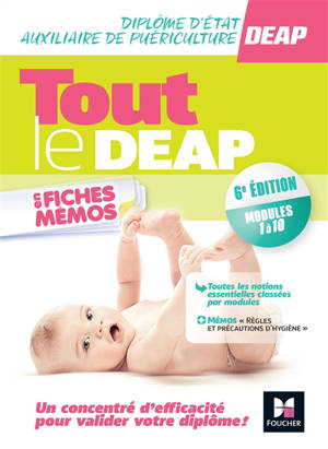 Tout le DEAP en fiches mémos : diplôme d'Etat auxiliaire de puériculture : modules 1 à 10