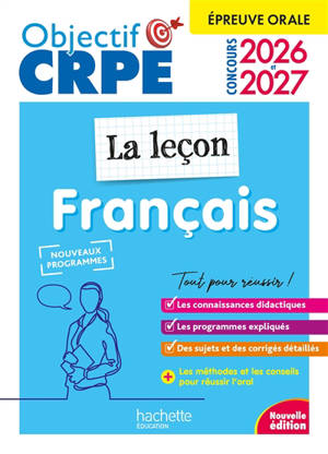 Français, la leçon : épreuve orale : concours 2026 et 2027