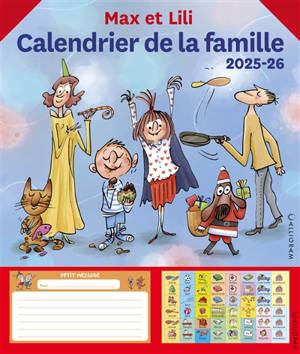 Calendrier de la famille : Max et Lili : 2025-2026