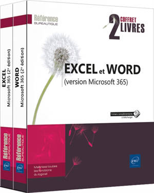 Excel et Word (version Microsoft 365) : coffret 2 livres