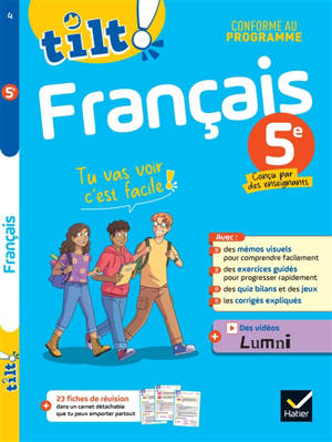 Ton cahier d'entraînement français 5e : pour progresser facilement