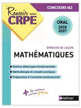 Mathématiques, épreuve de leçon : oral 2026-2027 : concours M2