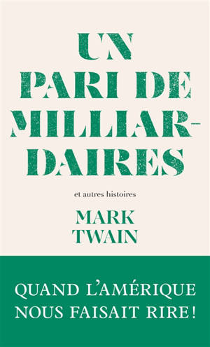 Un pari de milliardaires : et autres nouvelles