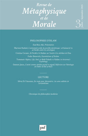 Revue de métaphysique et de morale, n° 3 (2025). Philosophies d'islam