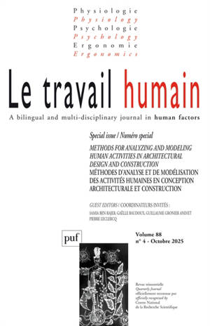 Travail humain (Le), n° 4 (2025)