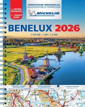 Benelux 2026 : atlas routier et touristique