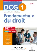 DCG 1, fondamentaux du droit : 28 fiches de révision pour réussir l'épreuve