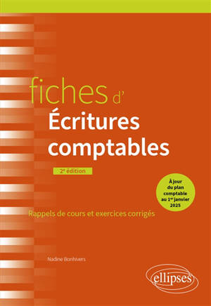 Fiches d'écritures comptables : rappels de cours et exercices corrigés