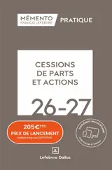 Cessions de parts et actions 2026-2027