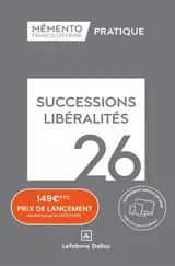 Successions, libéralités 2026
