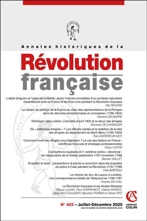 Annales historiques de la Révolution française, n° 422
