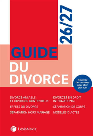 Guide du divorce : 2026-2027
