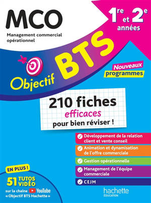 BTS MCO, management commercial opérationnel, 1re et 2e années : 210 fiches efficaces pour bien réviser ! : 2026