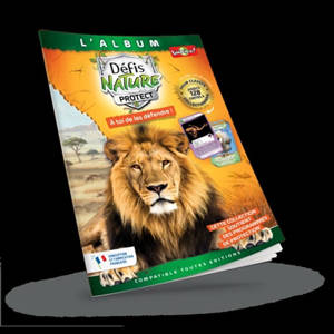 L'album défis nature protect : couverture lion