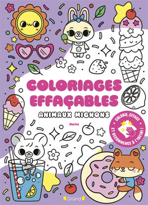 Coloriages effaçables : Animaux mignons