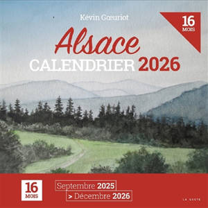Alsace : calendrier 2026 : 16 mois, septembre 2025-décembre 2026