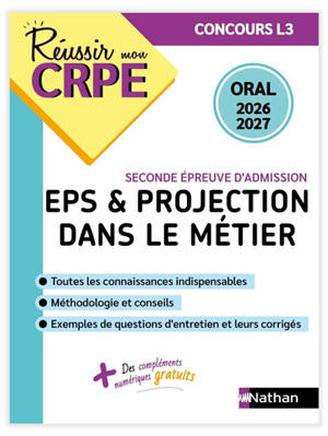 EPS & projection dans le métier, épreuve d'entretien : oral 2026-2027 : concours L3