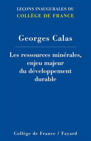 Les ressources minérales, enjeu majeur du développement durable