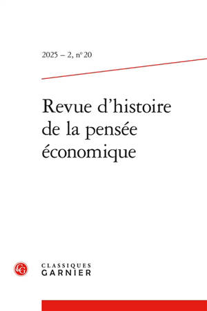 Revue d'histoire de la pensée économique, n° 20