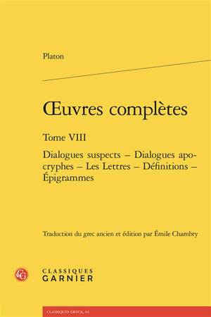 Oeuvres complètes. Vol. 8