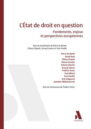 L'Etat de droit en question : fondements, enjeux et perspectives européennes