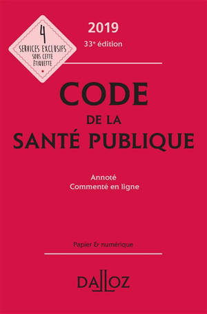 Code de la santé publique 2019