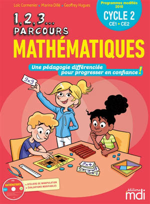 1, 2, 3... parcours, mathématiques CE1-CE2, cycle 2 : fichier + CD