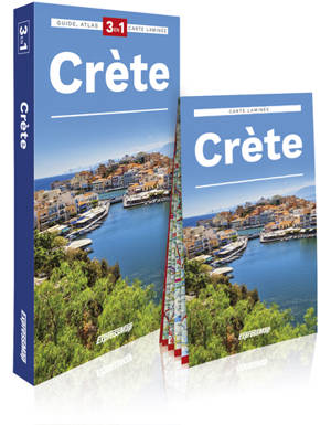 Crète : 3 en 1 : guide, atlas, carte laminée