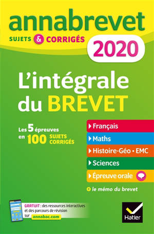 L'intégrale du brevet : 2020