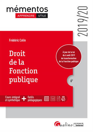 Droit de la fonction publique : 2019-2020
