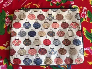 Pochette à livres toile "Lanternes Bleues"