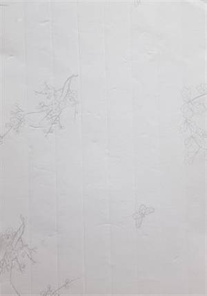 XP-052E Papier à lettres motif fleurs dorées (blanc) | 梅兰竹菊八行复古木刻水印宣纸信笺(米色)