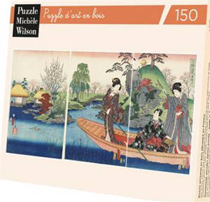 Puzzle Wilson : La barque - Kunisada (150 pièces, en bois)