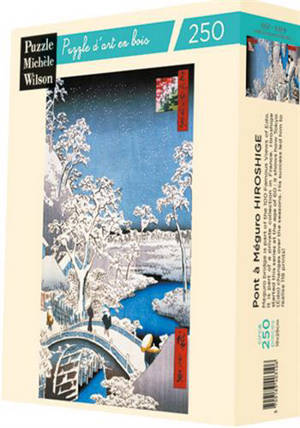 Puzzle Wilson : Le pont à Meguro - Hiroshige (250 pièces, en bois)