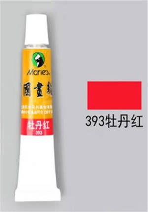 Tube de peinture chinoise Marie's (12 mL) : Couleur rouge pivoine (n°393) | 马利牌单支大(国画颜料 12mL): 牡丹红