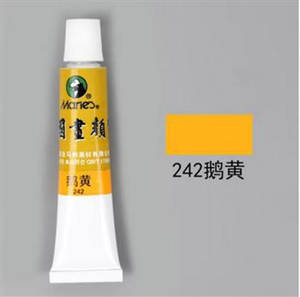 Tube de peinture chinoise Marie's (12 mL) : Couleur orange (n°242) | 马利牌单支大 (国画颜料 ): 鹅黄