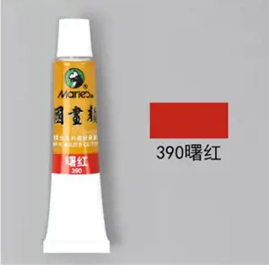  Tube de peinture chinoise Marie's (12 mL) : Couleur Rouge Cramoisi (n°390) | 马利牌单支大(国画颜料 12mL): 曙红