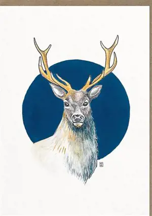 Carte double 120x170 Cerf