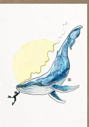 Carte double 120x170 Baleine