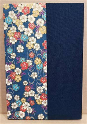 Carnet accordéon "bleu et sakura"