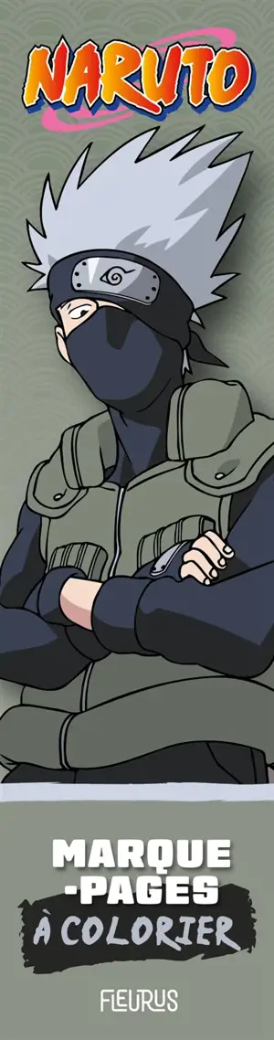 Naruto : marque-pages à colorier : Kakashi